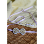 Headband brodé de perles jaune, rose et blanc pour bébé et petite fille