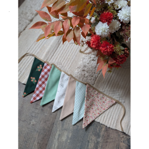 Guirlande fanion enfant – décoration textile thème “Nature d'Automne”