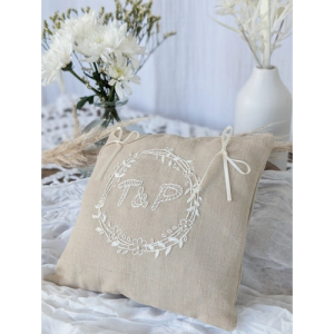 Coussin d'alliances Champêtre fleuri
