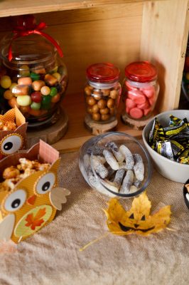 Décoration et sweet table thème "Halloween" pour fête d'enfants