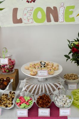 Sweet table thème "Panda girly" pour fête d'anniversaire d'enfant