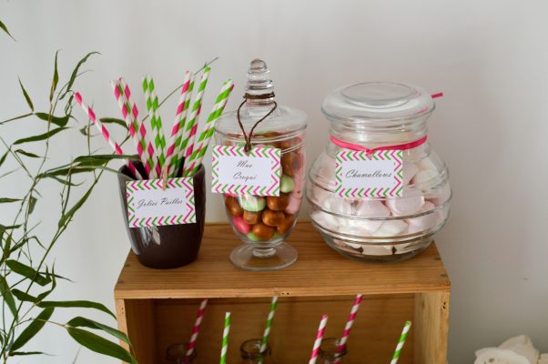 Sweet table thème "Panda girly" pour fête d'anniversaire d'enfant